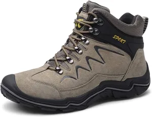 ailishabroy High Top Sneakers For Men Winter Warm Climbing Hiking Shoe Lace Up Ankle Boots