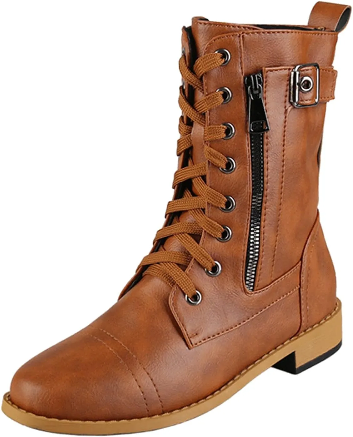 Ankle Boots for Women Fall Booties for Women 2024 Women's Flat Ankle Boots Womens Bootie with Heel Keep Warm Flat Bottom Closed Toe Wide Fit Available