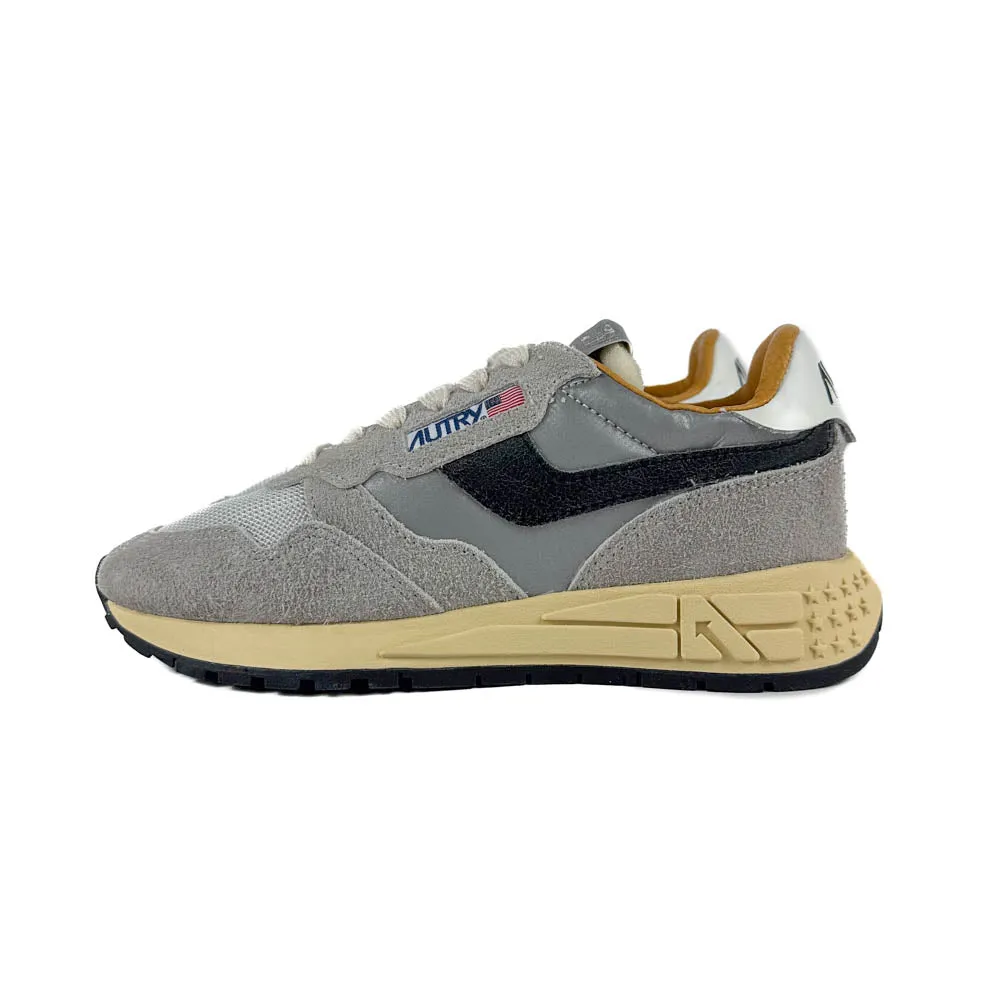 Autry - Reelwind Low Sneakers (Sand Suede/Reflective Nylon)