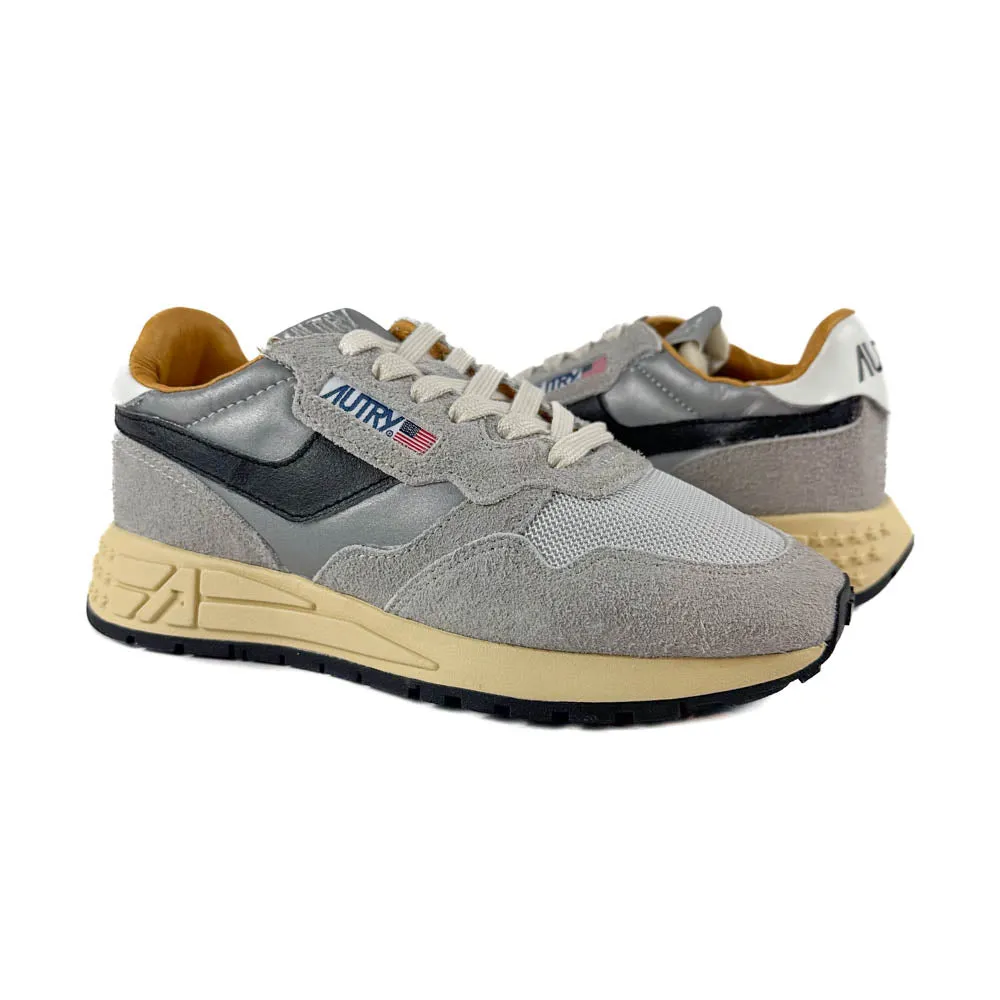 Autry - Reelwind Low Sneakers (Sand Suede/Reflective Nylon)