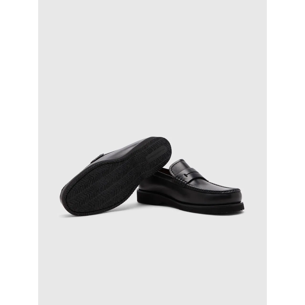 Black L'Asola Smooth Leather Moccasin