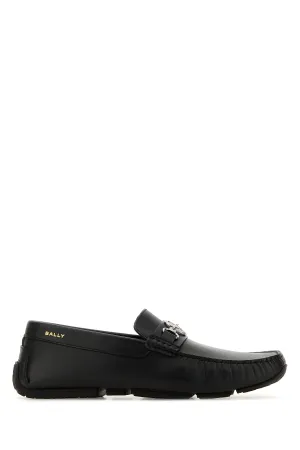 Black leather Pexon loafers