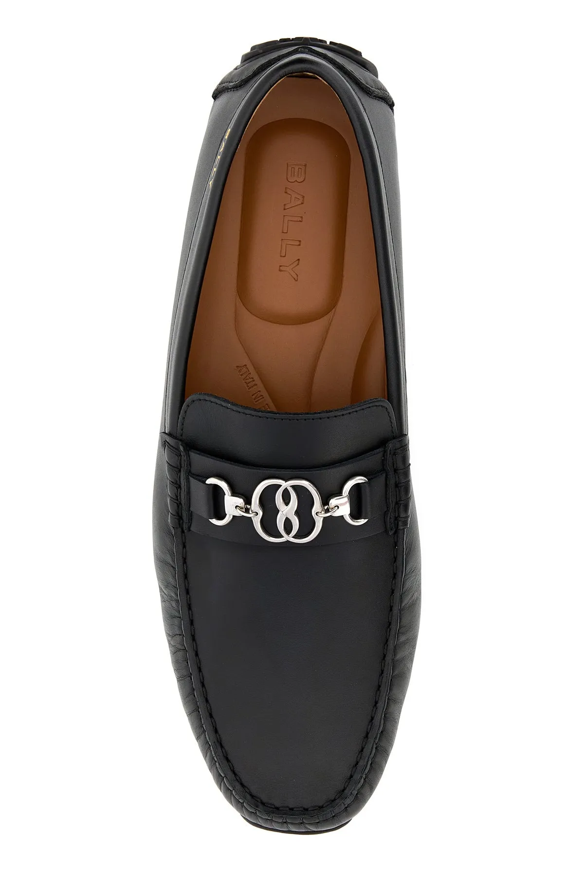 Black leather Pexon loafers