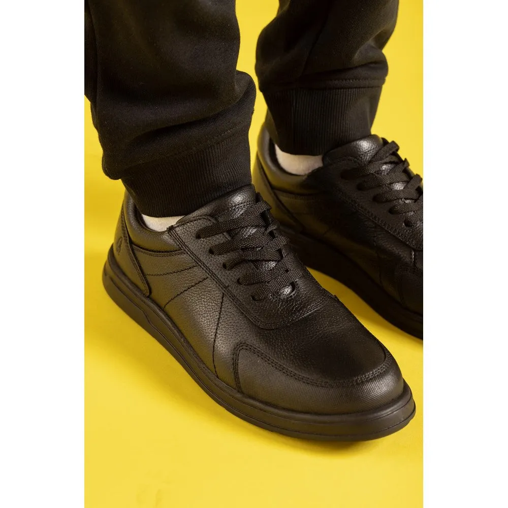 Black Robert Senior School Shoes