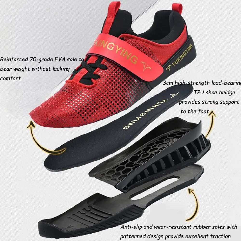 Bodybuilding Shoes Weight Lifting Shoes Powerlifting & Squat Shoes,Deadlift Shoes Men Weightlifting Shoes Fitness Cross-Trainer Shoes Powerlifting Shoes for Men Gym Training Squat Sneaker,39-46 EU