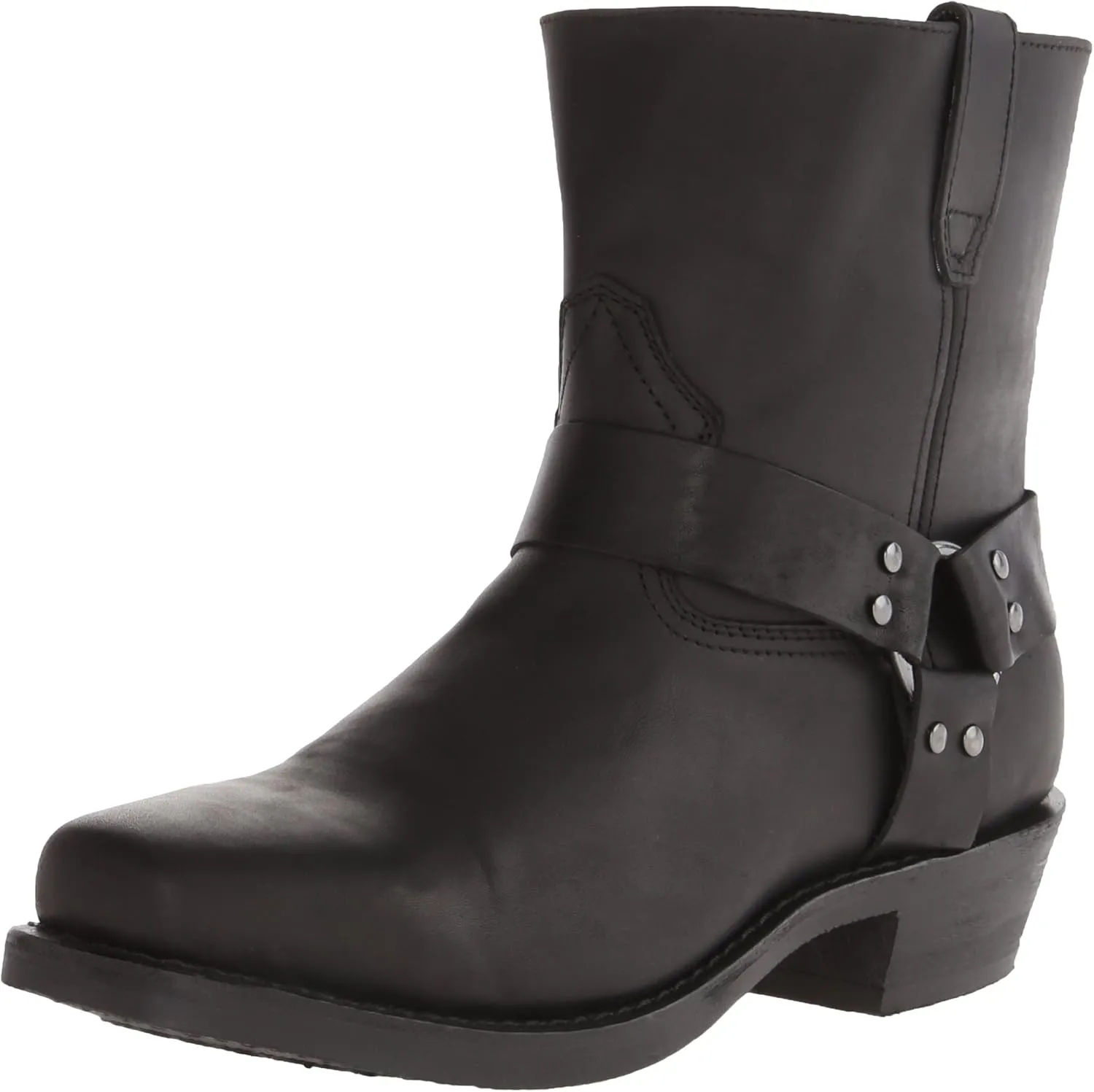Boots Mens Rev Up Harness Motorcycle Boots Ankle - Black - Size 10.5 D