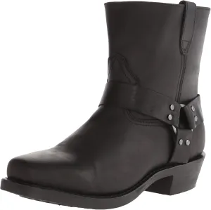 Boots Mens Rev Up Harness Motorcycle Boots Ankle - Black - Size 9.5 2E