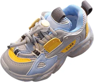 Boys Athletic Shoes Girls Tennis Running Shoes Lightweight Breathable Thick Soles Non Slip Athletic Sports Shoes