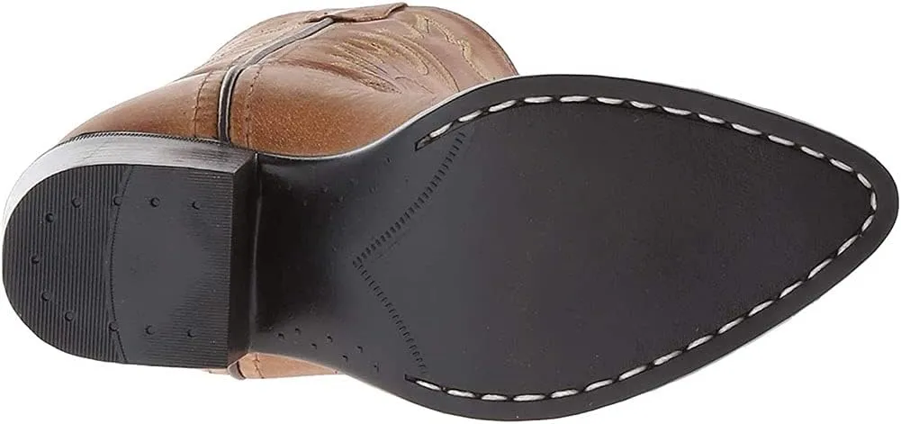 Boy's Kid's Unisex-Child J Toe Leather Embroidered Western Boots