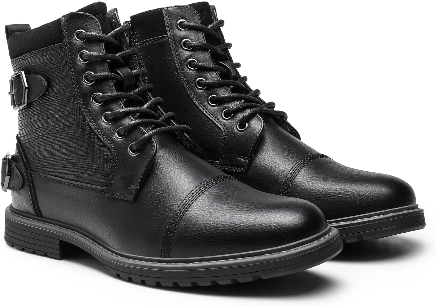 Bruno Marc Men's Motorcycle Boots Oxford Dress Boot