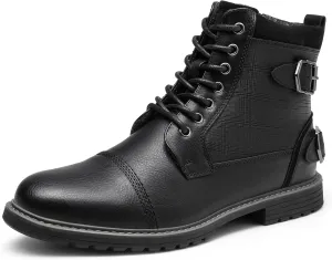 Bruno Marc Men's Motorcycle Boots Oxford Dress Boot