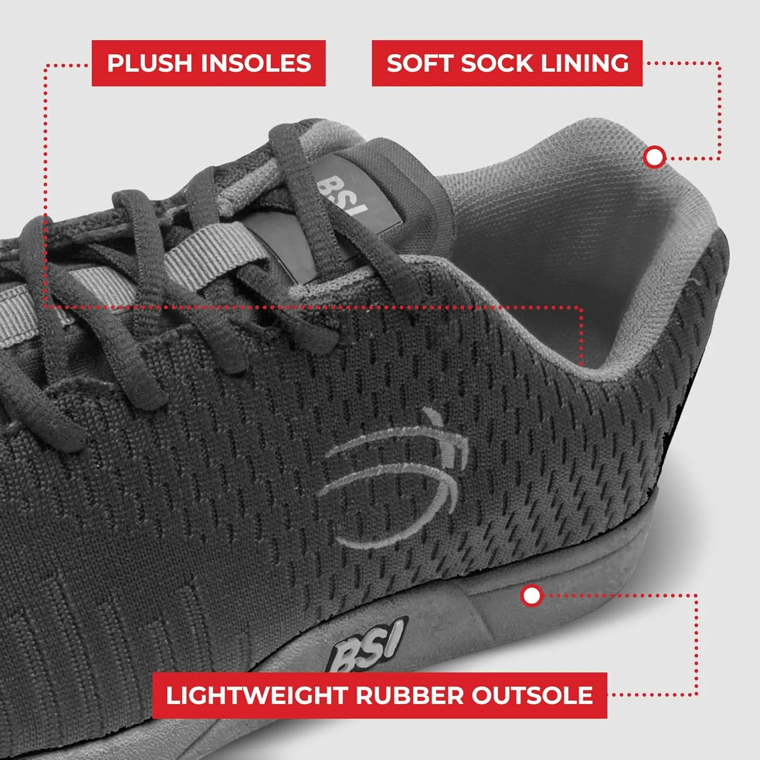 BSI Men??s Sport Glide Shoes - Lightweight Shoes with Cushioned Support for Men
