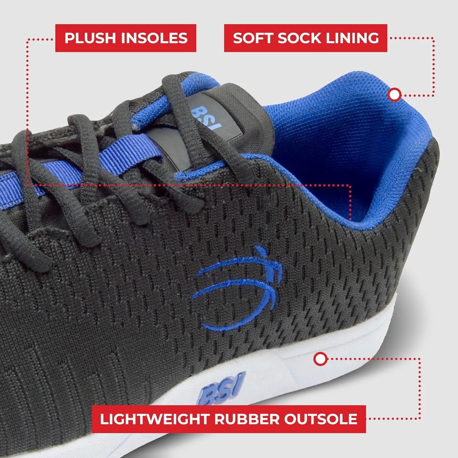 BSI Men??s Sport Glide Shoes - Lightweight Shoes with Cushioned Support for Men