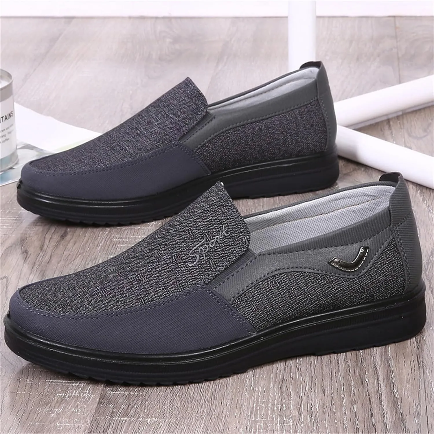 bumuam Men's Shoes Loafers Slip on Loafer Shoes for Men Comfortable Flats Casual Shoes Soft Sneakers Extra Wide Slip on Walking Shoes for Men