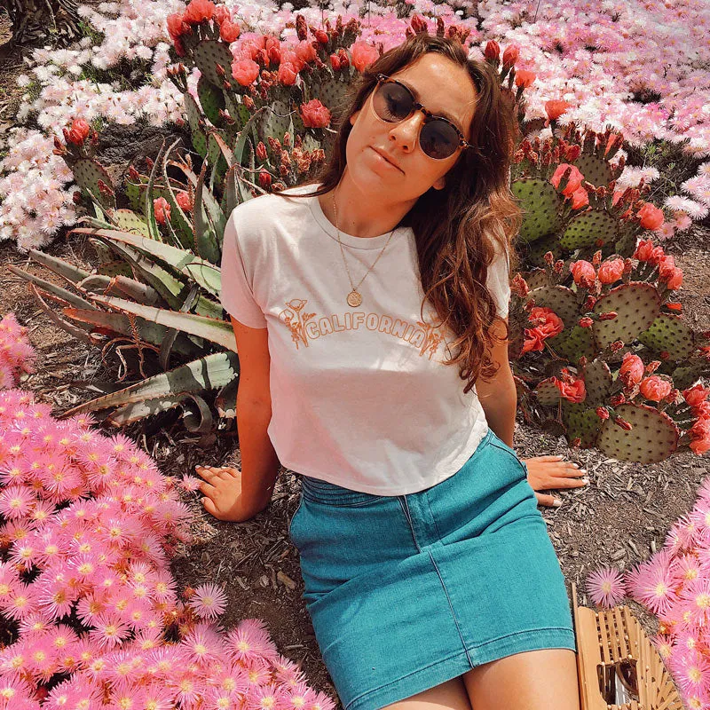 California Poppy Flowy Cropped Tee