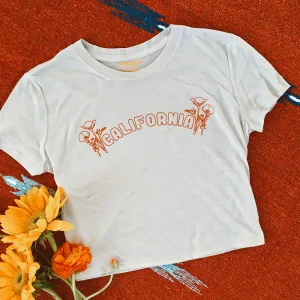 California Poppy Flowy Cropped Tee
