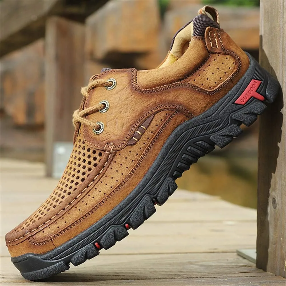 CHICLOVEY Men's High-Traction Grip Backpacking Shoes Summer Breathable Sneakers for Trekking Hiking
