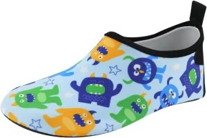 Children Thin and Breathable Swimming Shoes Water Park Cartoon Rubber Soled Beach Shoes Skin Diving Shoes Toddler Size 8 (Sky Blue-A, 6 Toddler)