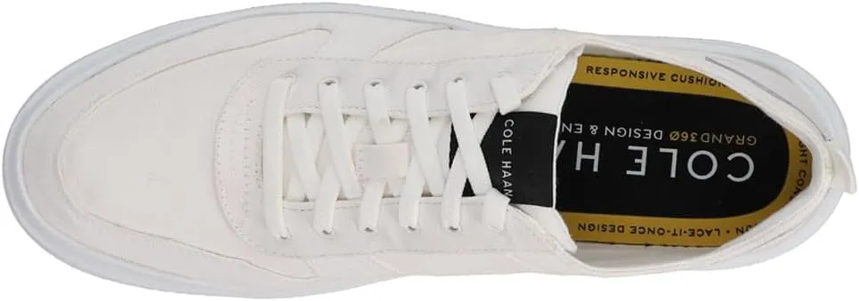 Cole Haan Grandpro Rally Canvas Court Optic White/Black Lace Up Low Top Sneakers