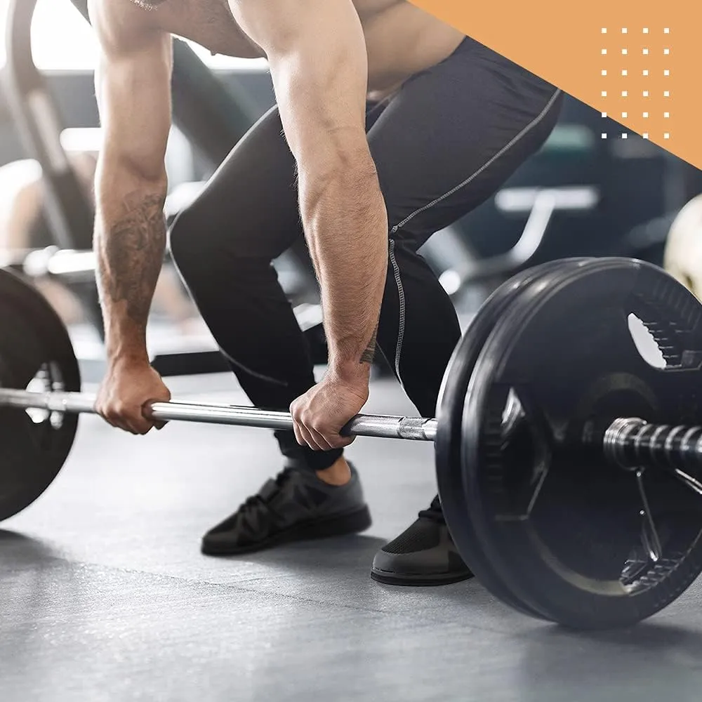 CORE Weightlifting Shoes - Squat Shoes for Powerlifting, Deadlifting, Crosstraining, Olympic Lifting and Gym - Men and Women - Strap and Lace-Up Design with Non-Slip Sole & 0.67" Heel