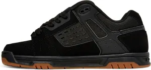 DC Men's Stag Low Top Skate Shoe, Black/Gum, 11
