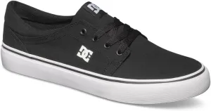 DC Women Trase TX Skate Shoe, Black/White, 6 D US