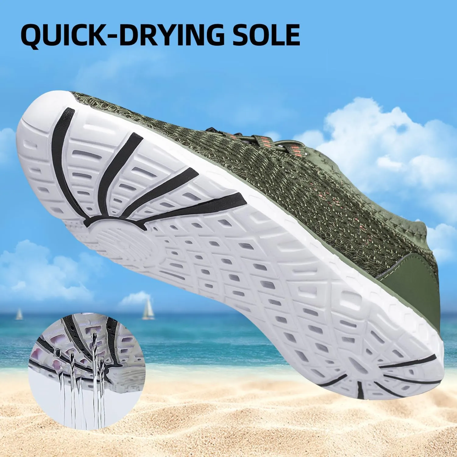 DOUSSPRT Women's Water Shoes Quick Drying Sports Aqua Shoes