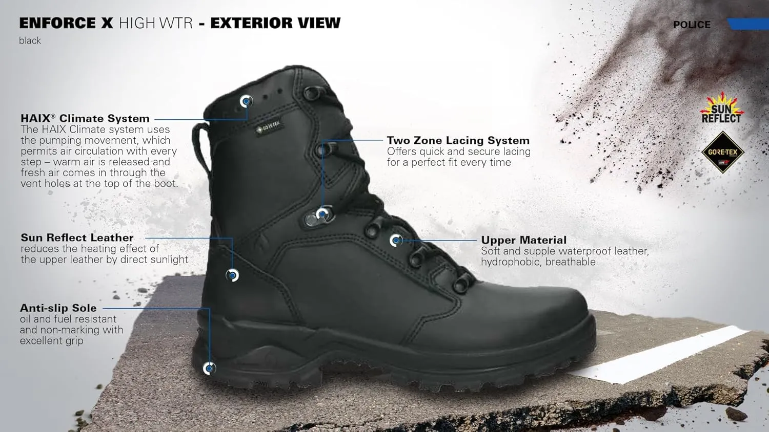 Enforce X High Winter European Leather Duty Boots