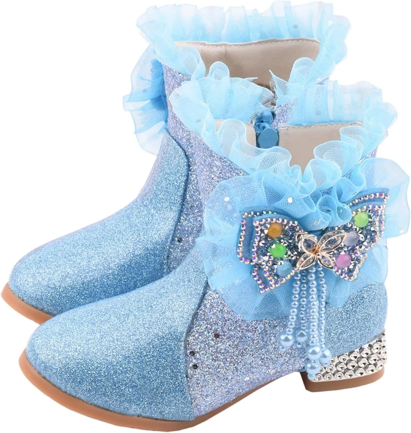 EnJoCho Girls Short Boots Toddler Girls Booties Little Kid Shoes Short Boots Girls Boots Cotton Shoes Princess Shoes