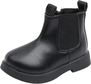 EnJoCho Little Boys Short Boots Toddler Girls Boots Little Kid Shoes Short Boots Girls School Leather Shoes 1-8 Years