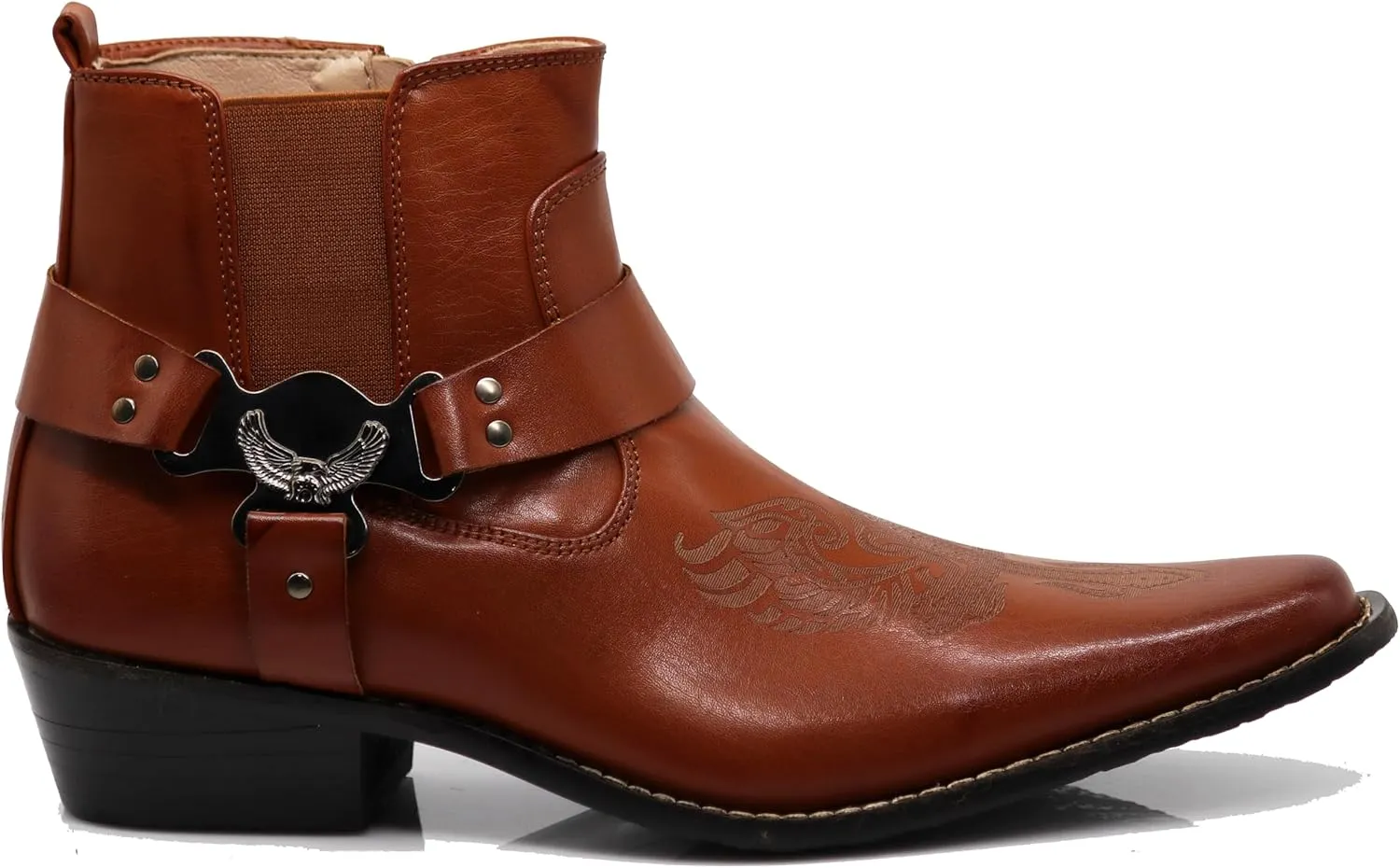 Enzo Romeo WT10 Men's Western Cowboy Motorcycle Ankle Boots
