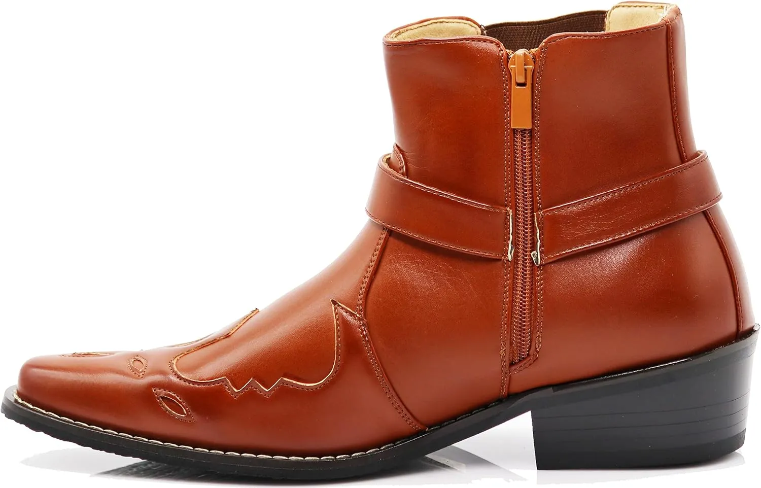 Enzo Romeo WT11 Men's Western Cowboy Motorcycle Ankle Boots