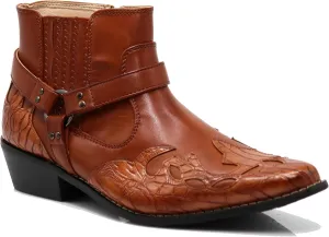 Enzo Romeo WT11 Men's Western Cowboy Motorcycle Ankle Boots