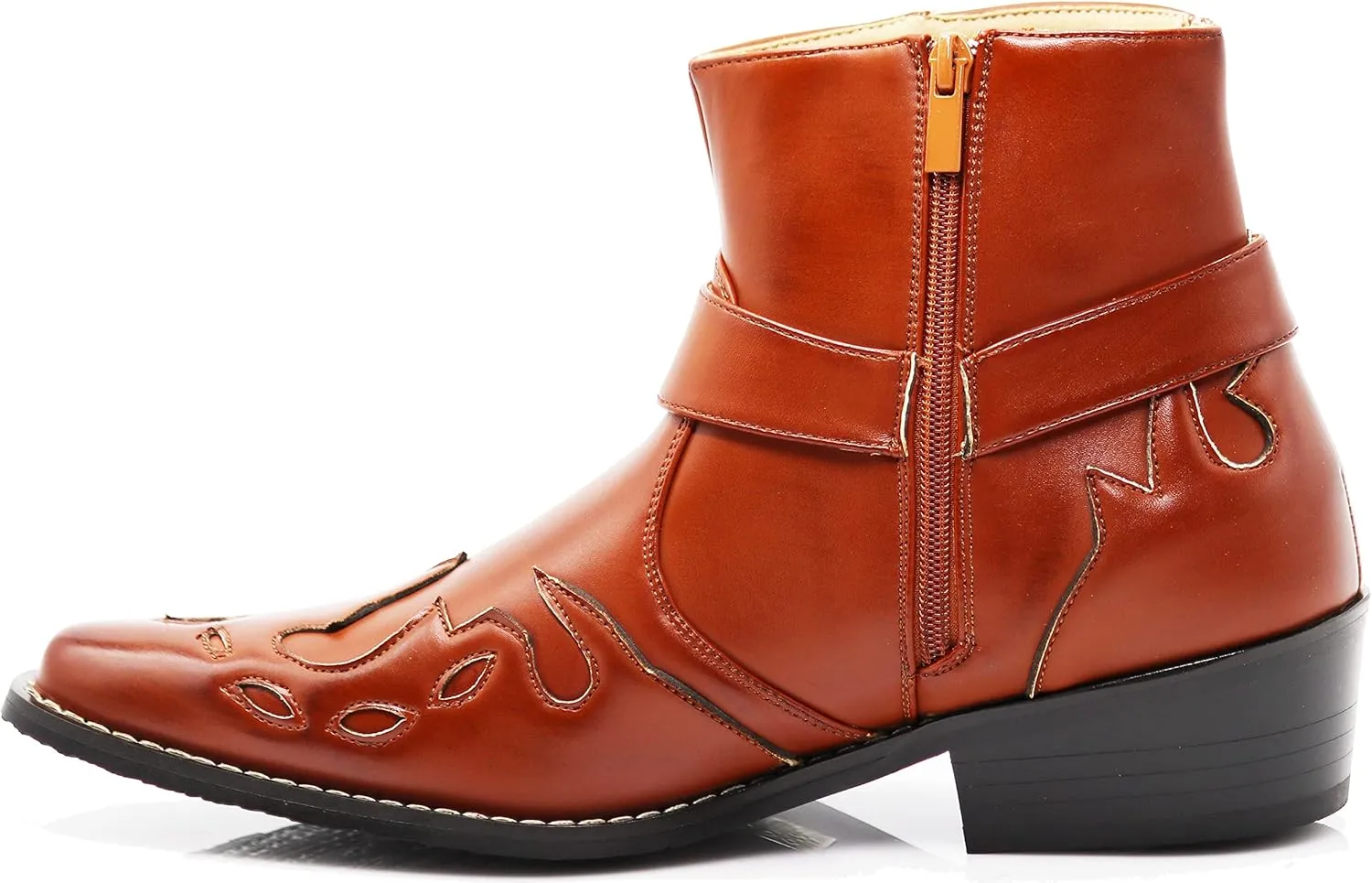Enzo Romeo WT11 Men's Western Cowboy Motorcycle Ankle Boots