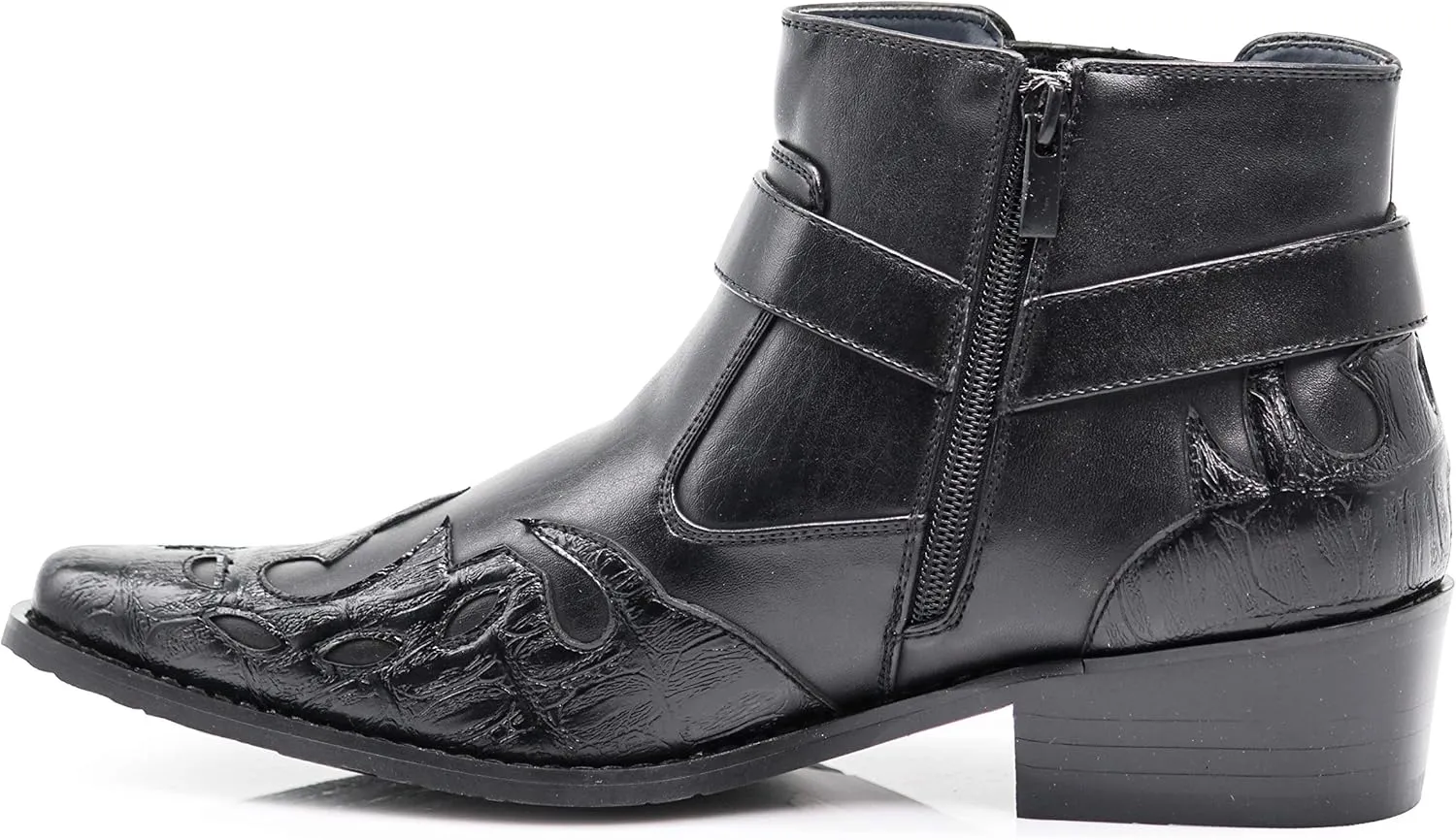 Enzo Romeo WT11 Men's Western Cowboy Motorcycle Ankle Boots