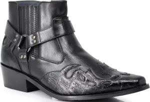 Enzo Romeo WT11 Men's Western Cowboy Motorcycle Ankle Boots