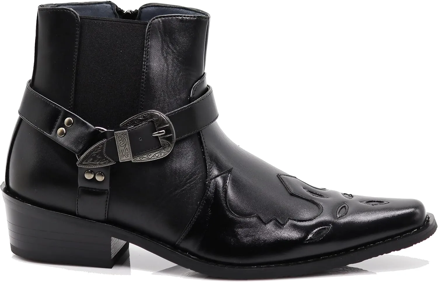 Enzo Romeo WT11 Men's Western Cowboy Motorcycle Ankle Boots