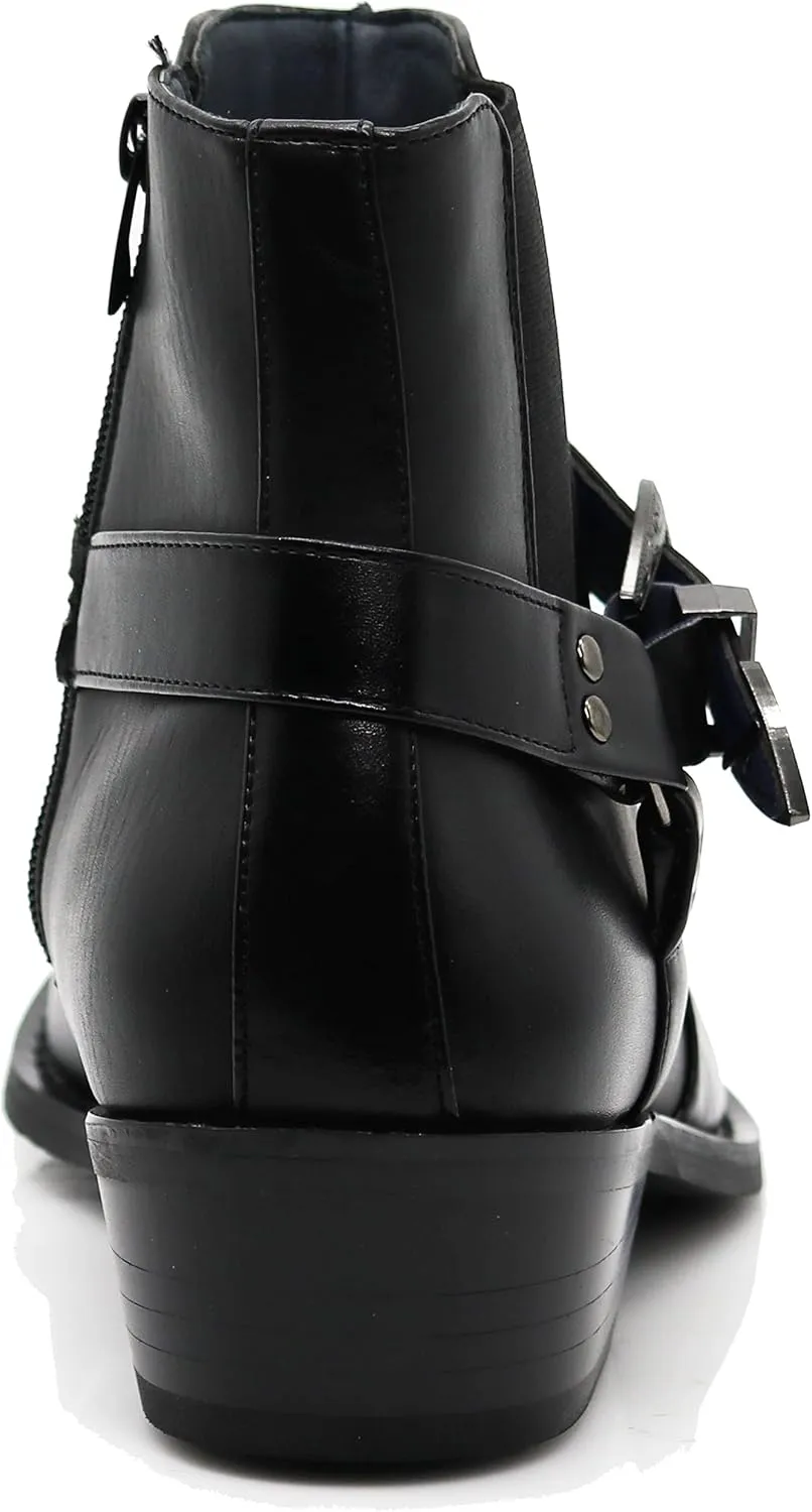 Enzo Romeo WT11 Men's Western Cowboy Motorcycle Ankle Boots