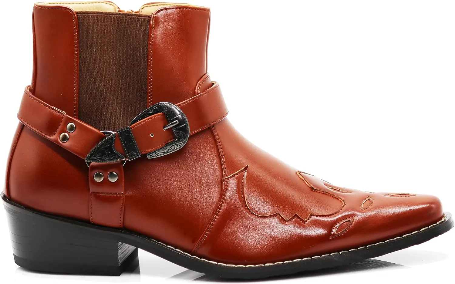 Enzo Romeo WT11 Men's Western Cowboy Motorcycle Ankle Boots