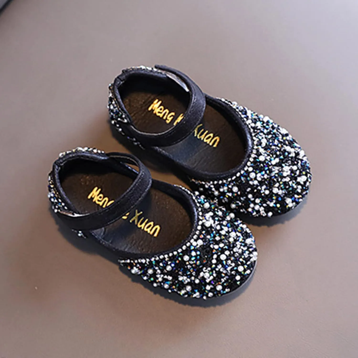 Fall Little Girl Shoes Fashion Children's Dance Shoes Girls Dress Show Princess Shoes Round Toe Pearl