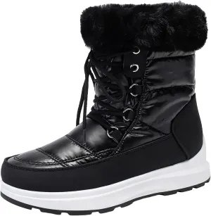Fashion Snow Boots for Women Flat Flat Keep Warm Snow Boots Comfortable Mid Boots Shoes Womens Snow Boots