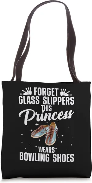Funny Bowling Design For Women Girls Bowling Shoes Bowler Tote Bag