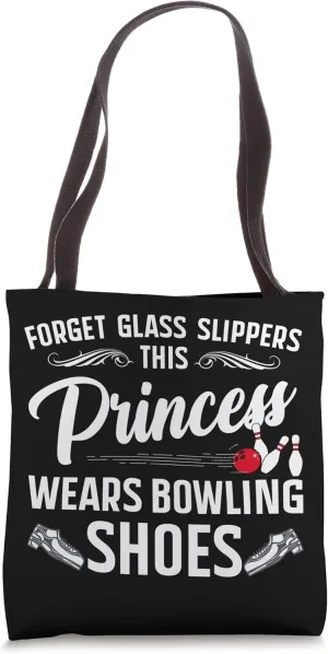 Funny Bowling Design For Women Girls Bowling Shoes Bowler Tote Bag