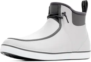 Furuian Deck Boots for Men Waterproof Rain Boots Durable Rubber Boots Comfortable Fishing Loafers Slip On Moc Toe Shoes Non Slip Boat Shoes for Fishing, Gardening, Daily, Working, Sailing