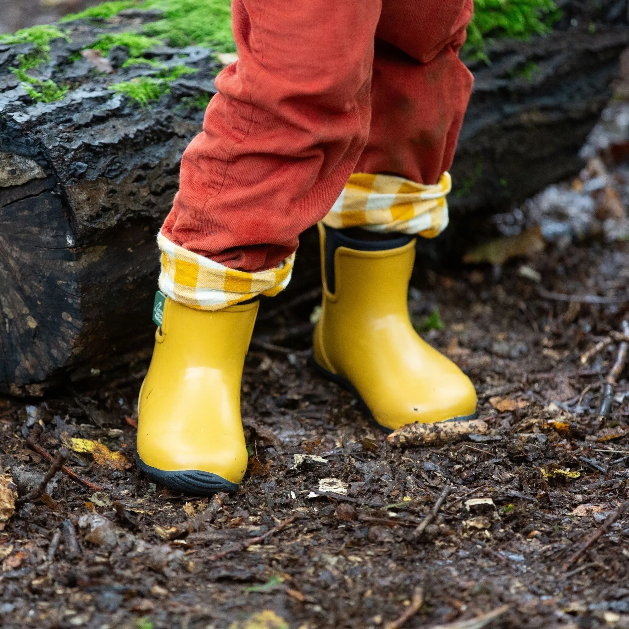 Gold Lined Ankle Wellington Fair Rubber Natural Waterproof Boots