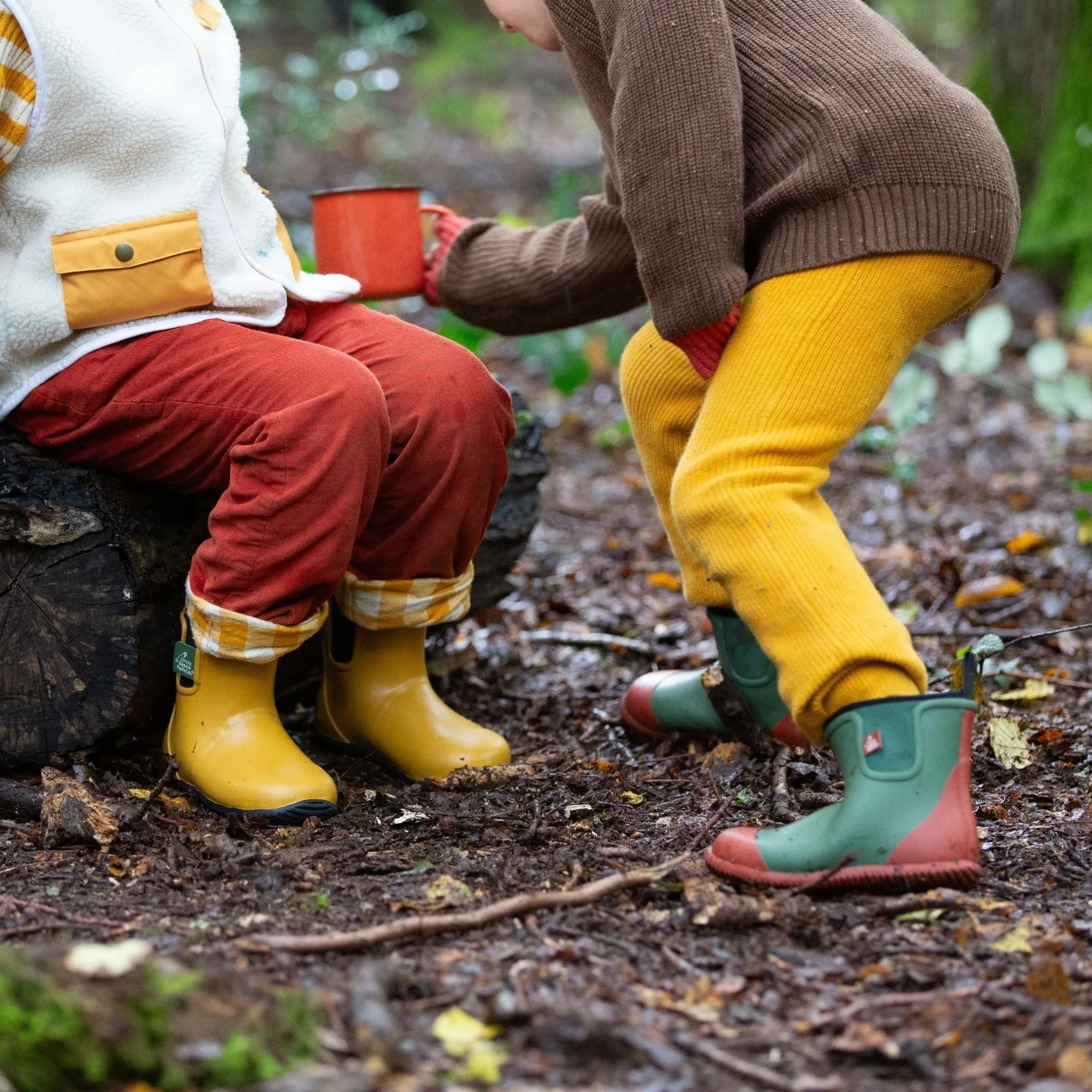 Gold Lined Ankle Wellington Fair Rubber Natural Waterproof Boots