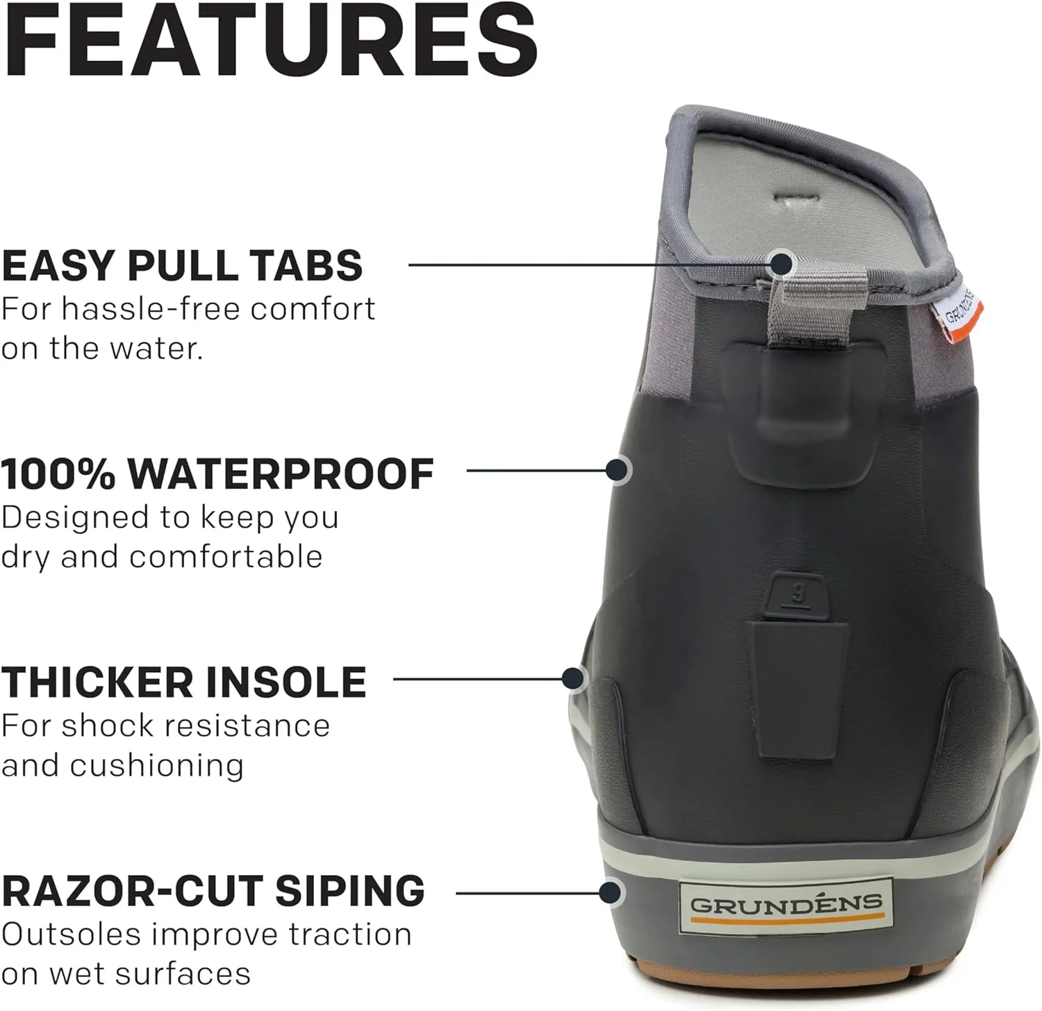 Grundens Men??s DECK-BOSS Ankle Boot | Durable, Waterproof