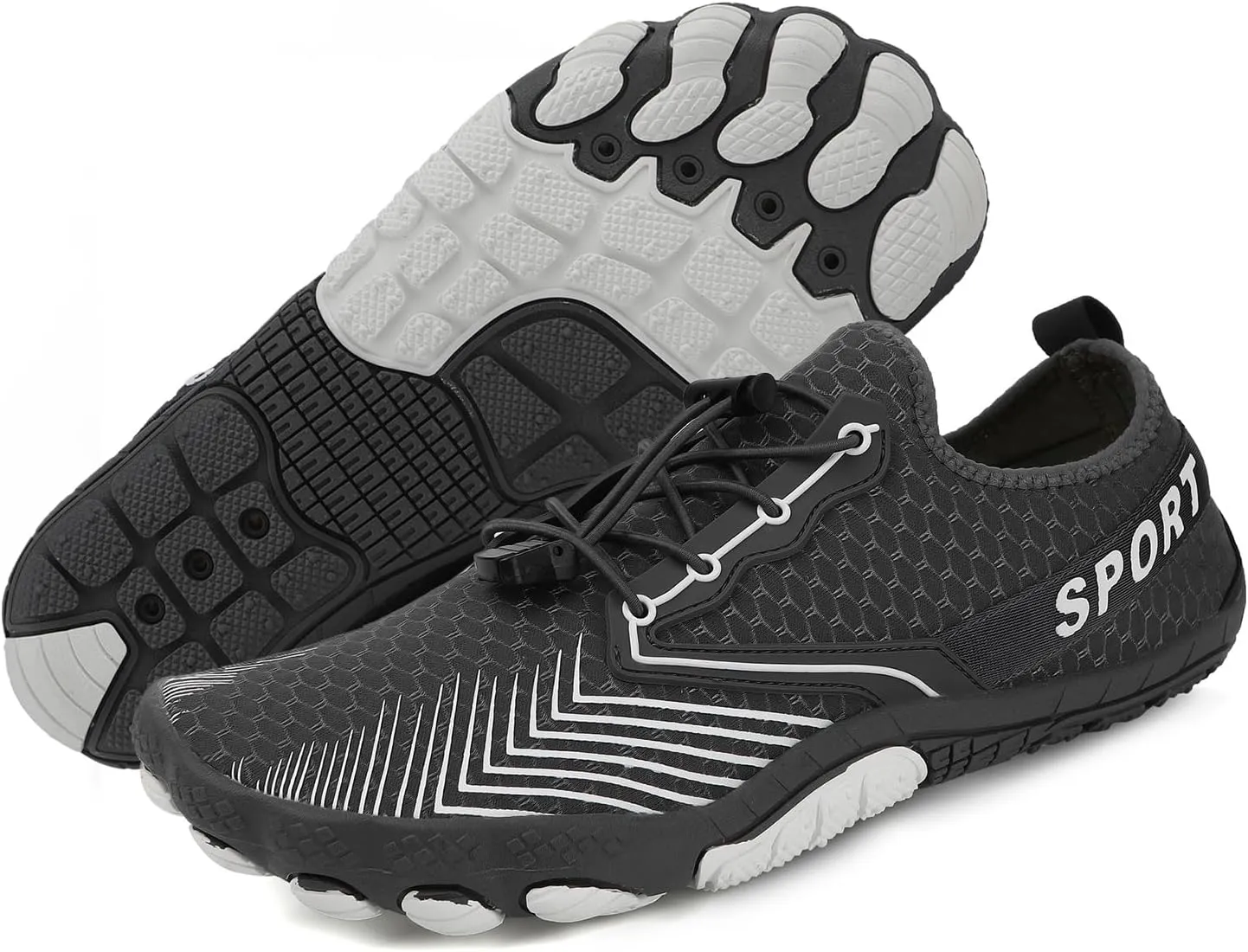 GUNIYIFS Water Shoes Men Women Adult Quick-Dry Aqua Sock Barefoot Footwear, Non-Slip Hike Barefoot Shoes Unisex Athletic Beach