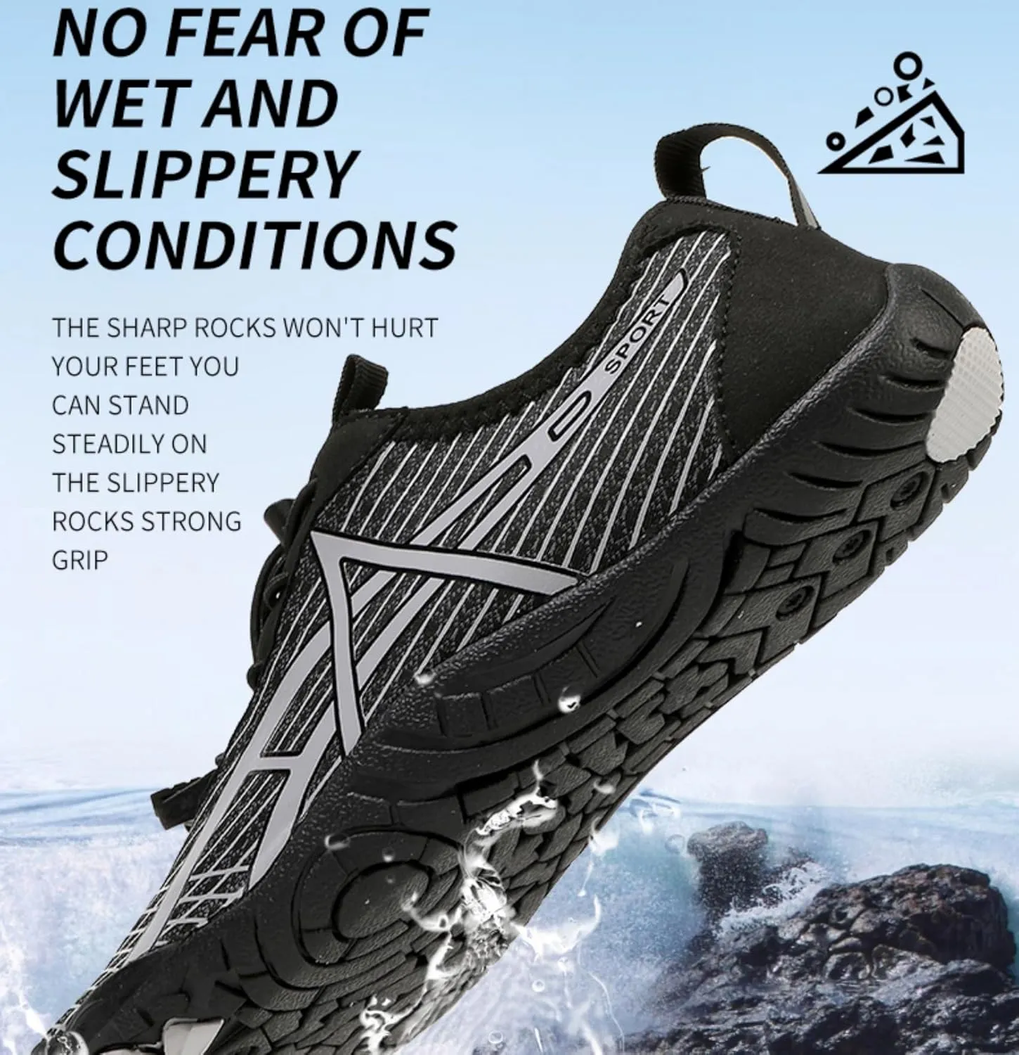 Hike Barefoot Shoes Women Men, Non-Slip Wide Toe Box Quick Dry Footwear, Minimalist Water Shoes Beach Running Walking Sneakers