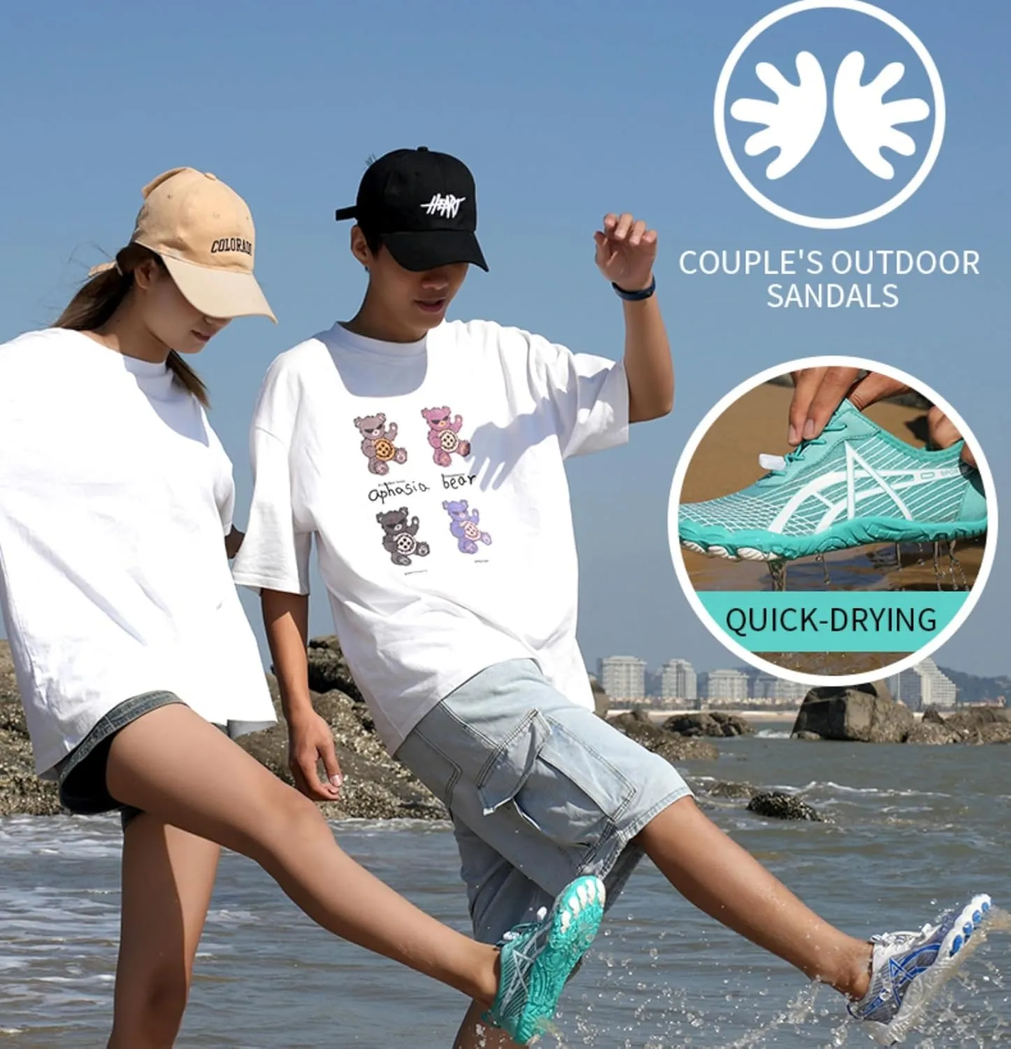 Hike Barefoot Shoes Women Men, Non-Slip Wide Toe Box Quick Dry Footwear, Minimalist Water Shoes Beach Running Walking Sneakers